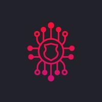 cyber security icon, protection and privacy concept vector