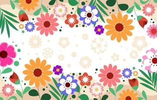 fondo floral de primavera en color pastel vector