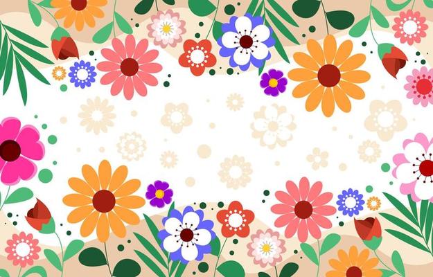 Spring Floral Background in Pastel Color