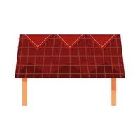 table with tablecloth vector