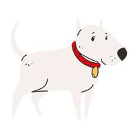 pet white dog vector