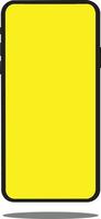 icono de teléfono inteligente amarillo vector