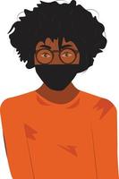 cute afro woman vector