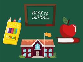 icons, back to school vector