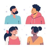 icon set people vector