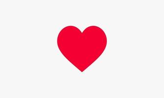 red heart icon. vector illustration. isolated on white background.