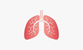 Ilustración de vector de pulmones humanos. icono creativo sobre fondo blanco.