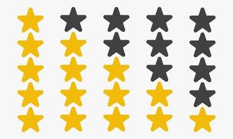 set rating star vector illustration on white background. creative icon.