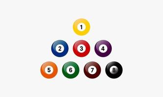 set billiard ball. vector illustration on white background.