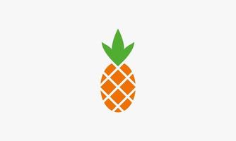 Ilustración de vector jugoso de piña de frescura aislado sobre fondo blanco. icono creativo.