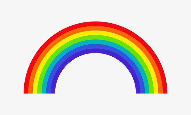 rainbow curved graphic design vector illustration.