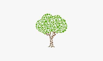 dots bubble tree vector illustration. isolated on white bacakground.