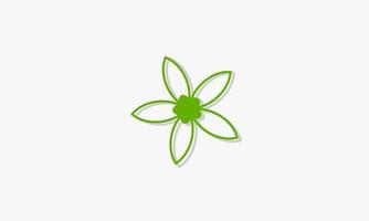 jasmine flower with shadow graphic design. vector