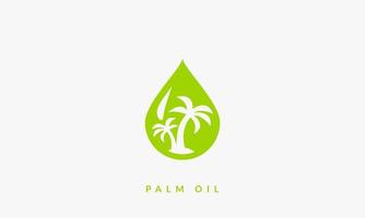 palm tree in water drop. graphic design vector. vector