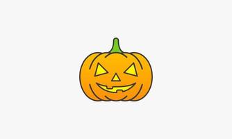 halloween pumpkin. vector illustration isolated on white background.