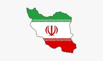 iran map flag vector design on white background