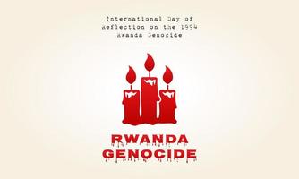 International Day of Reflection on the 1994 Rwanda Genocide. design template. vector