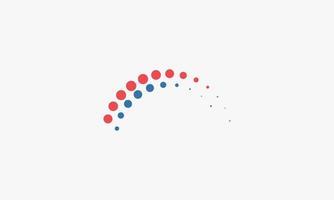 red blue dotted logo. creative icon. vector illustration.