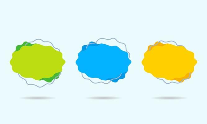 colorful banner liquid with shadow. vector design graphic.