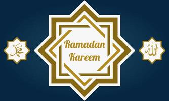 plantilla de diseño de ramadan kareem con adornos islámicos