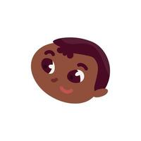 cara de niño afro vector