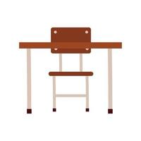 mesa y silla de la escuela vector