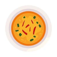 soup top view vector