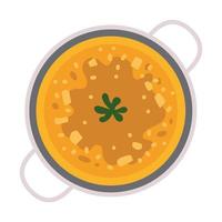 soup on pot vector