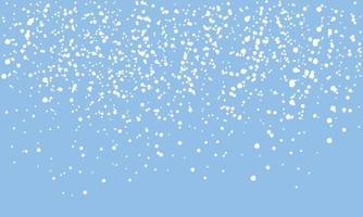 falling snow on blue background. design template. vector