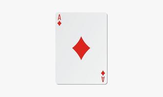 diamonds playing card ace vector on white background.