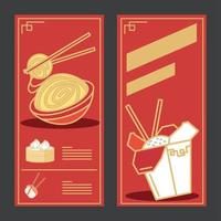 oriental kitchen poster vector