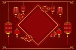 Chinese New Year Red Background vector