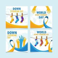 World Down Syndrome Social Media Post vector