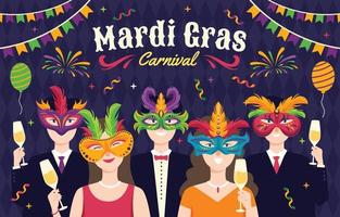 Mardi Gras Mask Carnival Party vector