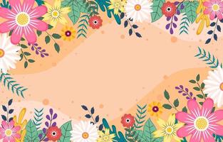 fondo floral de primavera fresca vector