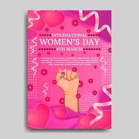 cartel del día internacional de la mujer vector