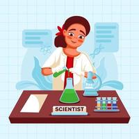 mujeres en concepto de ciencia vector