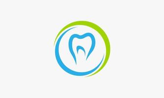 vector plano logo dental. Ilustración de diseño gráfico.