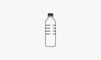 botella de agua mineral ilustración vectorial sobre fondo blanco. icono creativo. vector