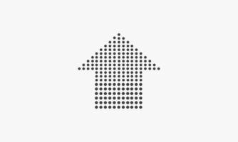 halftone arrow up. vector illustration. creative icon.