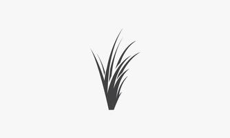 Ilustración de vector de hierba sobre fondo blanco. icono creativo.