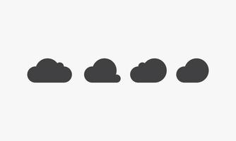 set icon clouds. isolated on white background. vector