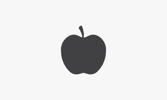 Ilustración de vector de icono de fruta de manzana. aislado sobre fondo blanco.