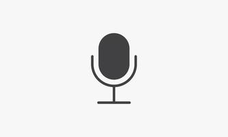 simple mic vector illustration on white background. creative icon.