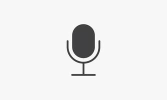 simple mic vector illustration on white background. creative icon.