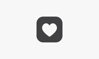 heart on a square.isolated on white backgroun. creative icon. vector