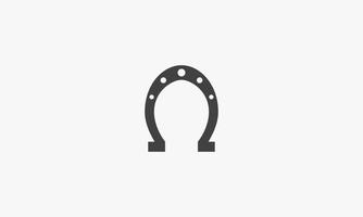horseshoe icon. isolated on white background. vector illustration.