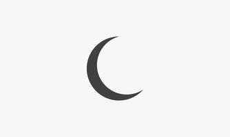 simple icon crescent moon. design vector. vector