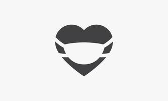 mask heart icon design vector. vector