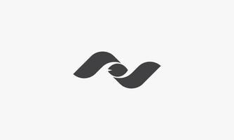 seed leaf vector illustration on white background. creative icon.